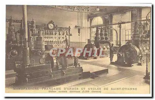 Manufacture Francaise d�ames et cycles de Saint Etienne Cartes postales Station centrale electrique (1500 chevau