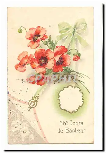 Cartes postales Fantaisie 365 jours de bonheur (fleur)