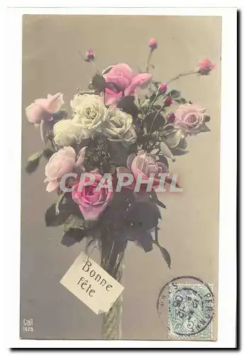 Cartes postales Fantaisie Bonne fete (fleurs)