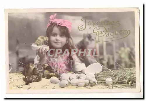 Cartes postales Fantaisie joyeuses paques (oeufs)