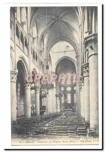 Dijon Cartes postales Interieur de l&#39eglise notre Dame