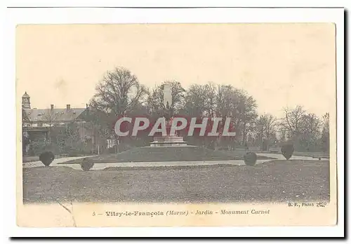 Vitry le Francois Ansichtskarte AK Jardin Monument Carnot