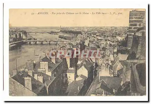 Angers Ansichtskarte AK vue prise du chateau sur la Marne La ville basse