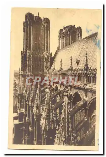 Reims Cartes postales Arcs boutans de la cathedrale