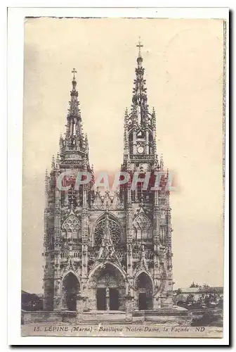 Lepine Cartes postales Basilique Notre DAme la facade