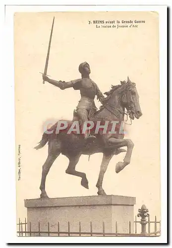 Reims Ansichtskarte AK avant la grande guerre La statue de Jeanne d&#39Arc