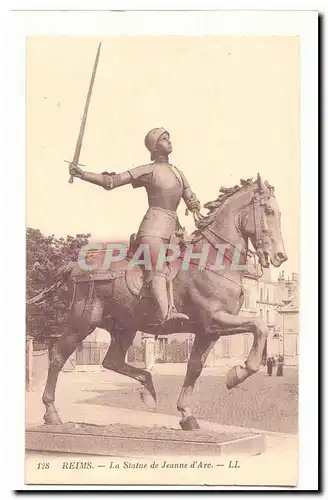 Reims Cartes postales avant la grande guerre La statue de Jeanne d&#39Arc