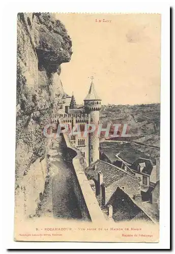 Rocamadour Cartes postales vue prise de la maison de Marie