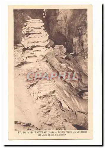 Puits de Padirac Cartes postales Stalagmites et cascades de carbonate de chaux