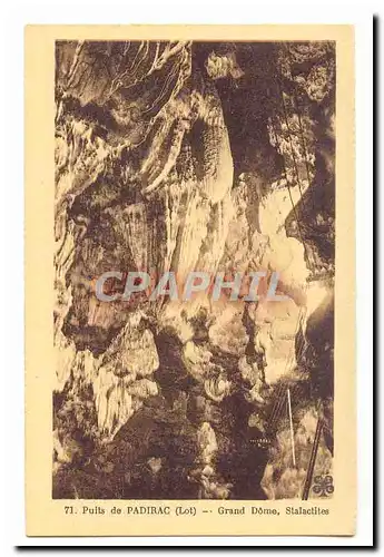 Puits de Padirac Cartes postales Grand dome stalactites