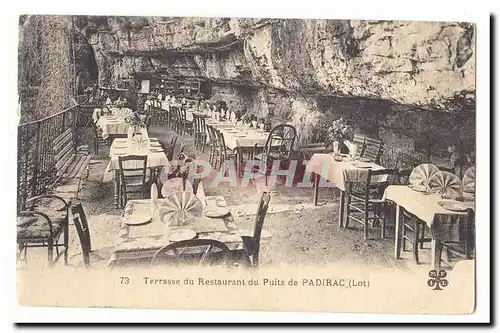 Cartes postales Terrasse du restaurant du puits de Padirac