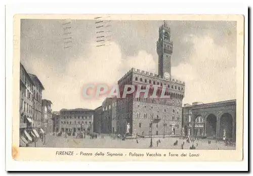 Italie Firenze Ansichtskarte AK Piazza della Signoria Palazzo Vecchio e Torre dei Lanzi