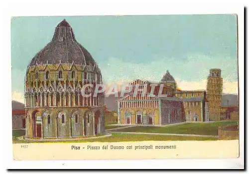 Italie italia Pisa Cartes postales Piazza del Duomo coi principali monumenti