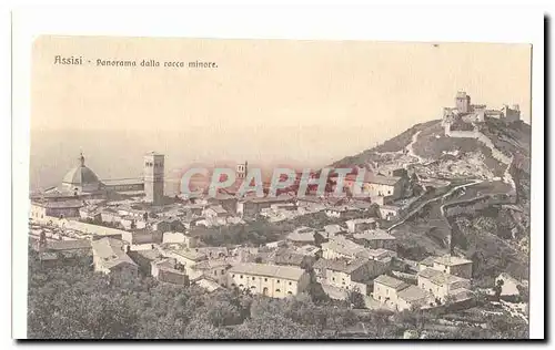 Italie Italia Assisi Ansichtskarte AK Panorama dalla rocca minore