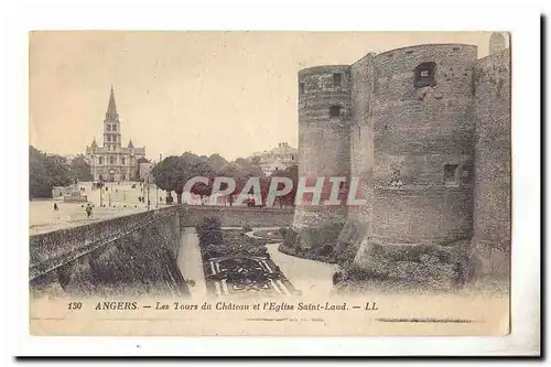 angers Ansichtskarte AK Les tours du chateau et l&#39eglise Saint Laud