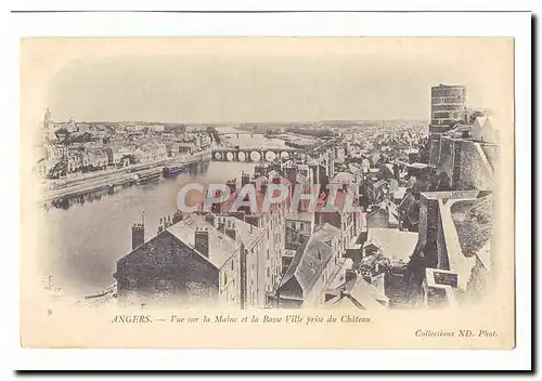 angers Ansichtskarte AK vue sur la Maine et la basse ville prise du chateau