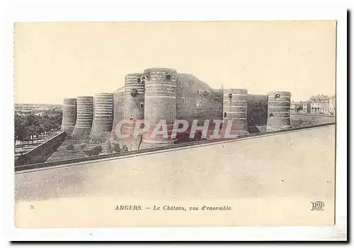 angers Cartes postales Le chateau vue d&#39ensemble