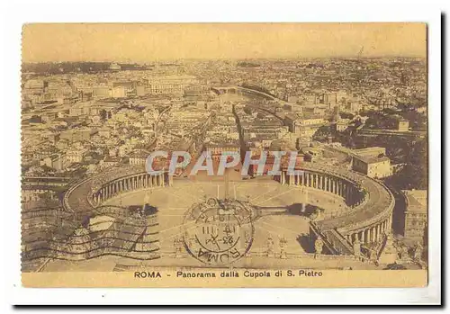 italie italia Roma Ansichtskarte AK Panorama dalla Cupola di S Pietro