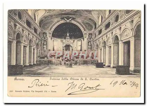 italie Italia Roma Cartes postales Interno della Chiesa di S Cecilia (cecile)