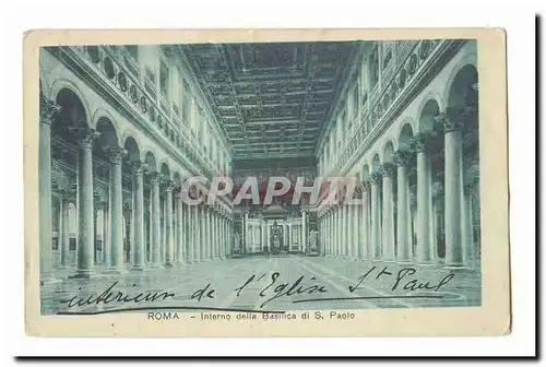 italie italia Roma Cartes postales Interno della Basilica di S Paolo