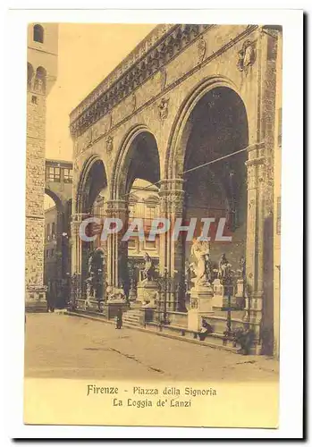 italie italia firenze Ansichtskarte AK Piazza della Signoria La Loggia de Lanzi