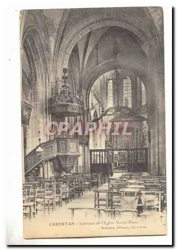 Carentan Cartes postales Interieur de l'eglise Notre DAme