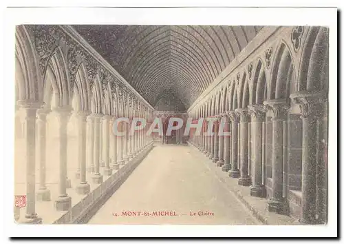 Mont Saint Michel Cartes postales Le cloitre