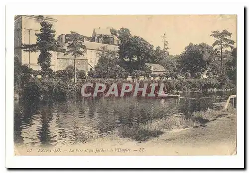 Saint lo Ansichtskarte AK La Vire et les jardins de l&#39hospice