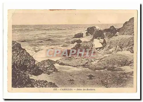 Carolles Cartes postales Dasn les rochers