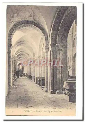 Lessay Cartes postales interieur de l&#39eglise bas cote