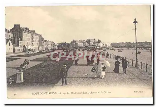 Boulogne sur mer Cartes postales Le boulevard Sainte Beuve et le casino