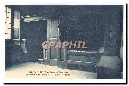 DAuphine Grande Chartreuse Ansichtskarte AK Interieur d&#39une cellule Chambre a coucher