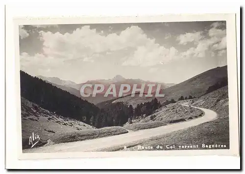 Les Pyrenees Moderne Karte Col d�Aspin Route du col versant Bagneres