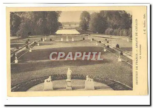 Institut de France Ansichtskarte AK abbaye de Chaalis Le parterre