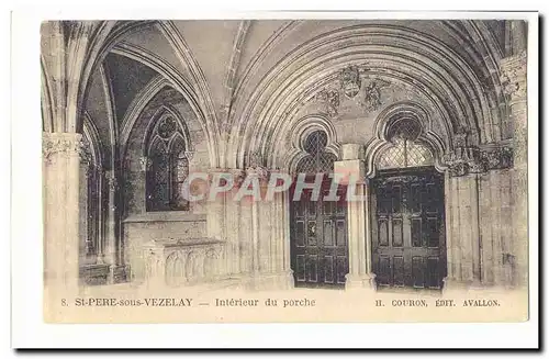 St Pere sur Vezelay Cartes postales Interieur du porche