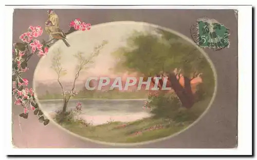 Cartes postales Fantaisie Voeux paysage