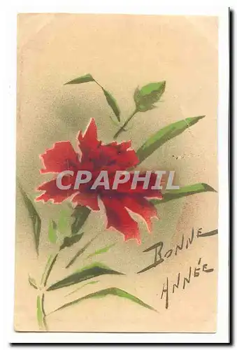 Cartes postales Fantaisie Bonne annee fleur