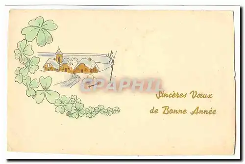 Cartes postales Fantaisie Sinceres voeux et bonne annee