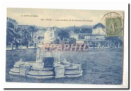 Nice Cartes postales Les jardins et le casino municipal