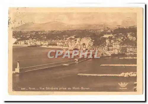 Nice Cartes postales Vue generale prise du Mont Boron