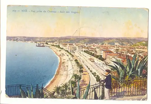 Nice Cartes postales vue prise du chateau Baie des anges