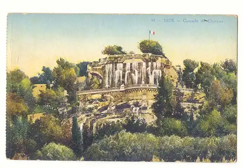 Nice Cartes postales Cascade du chateau