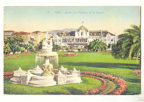 Nice Cartes postales Jardin des palmiers et le casino