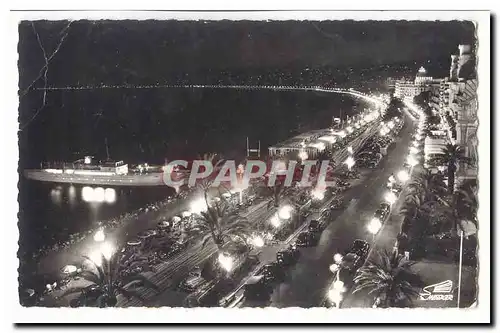 Nice Cartes postales La promenade des anglais la nuit