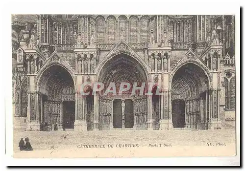 Cathedrale de Chartres Ansichtskarte AK portail sud