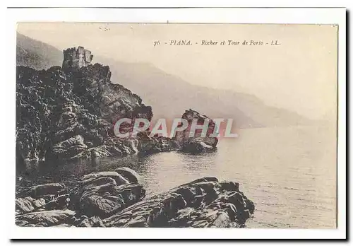 Corse Piana Cartes postales Rocher et Tour de porto