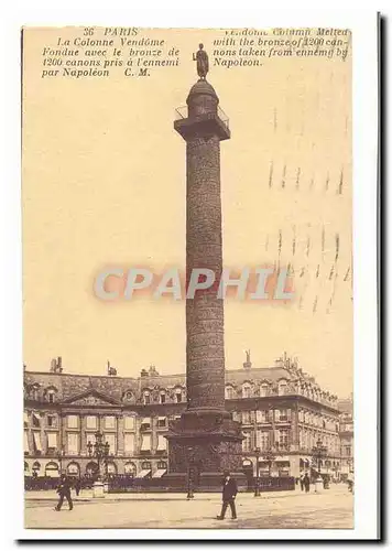 paris (8eme) Ansichtskarte AK La colonne Vendome Napoleon