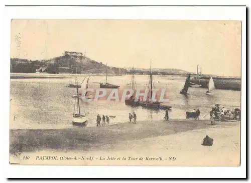 Paimpol Cartes postales La jetee et la Tour de Kerroc&#39h (bateaux)