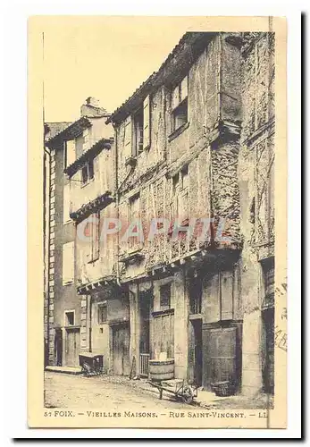 Foix Cartes postales Vieilles maisons Rue Saint Vincent