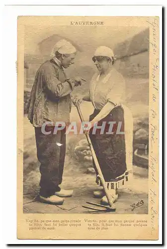 Cartes postales L&#39auvergne (couple)